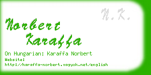 norbert karaffa business card